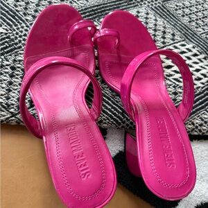 Steve Madden Hot Pink Heeled Sandals